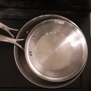 Set of 2 Stainless Steel Pans
